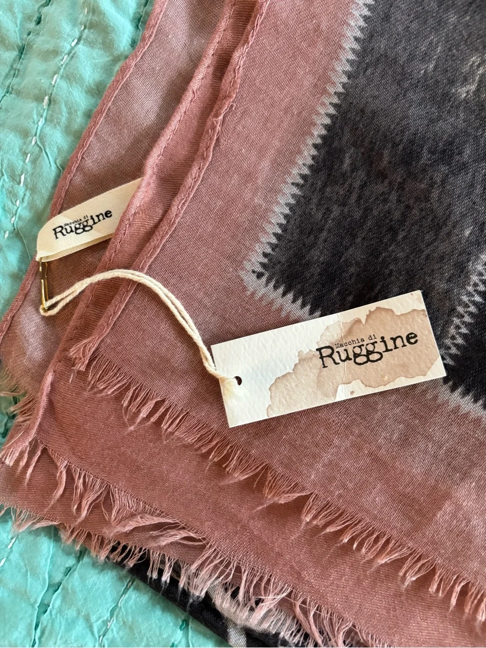 Y2K Neutral Animal Print Scarf – Ruggine Blush Tones. NWT